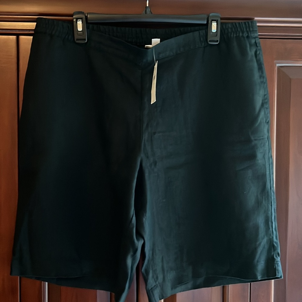 NWT J Jill black linen shorts flat about 21 inches